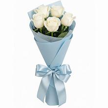 Букет 5 Белых роз Проуд #REPLACE_PRED# Трудобеликовский
