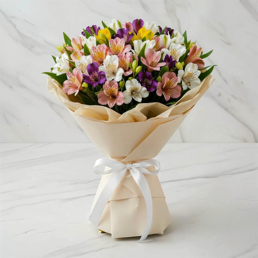 Букет цветов из: Альстромерии в Трудобеликовский