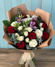 Букет цветов из:  Розы и Альстромерии в Трудобеликовский