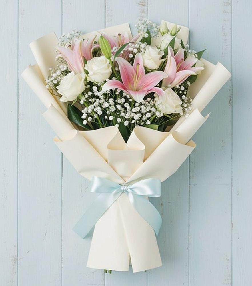 Букет цветов из: Лилии в Трудобеликовский