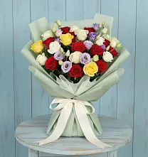 Букет цветов из:  Розы в Трудобеликовский