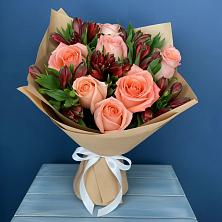 Букет цветов из:  Розы и Альстромерии в Трудобеликовский