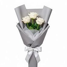 Букет 3 белые розы в Трудобеликовский