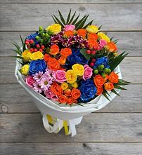 Букет цветов из:  Розы и Хризантемы в Трудобеликовский