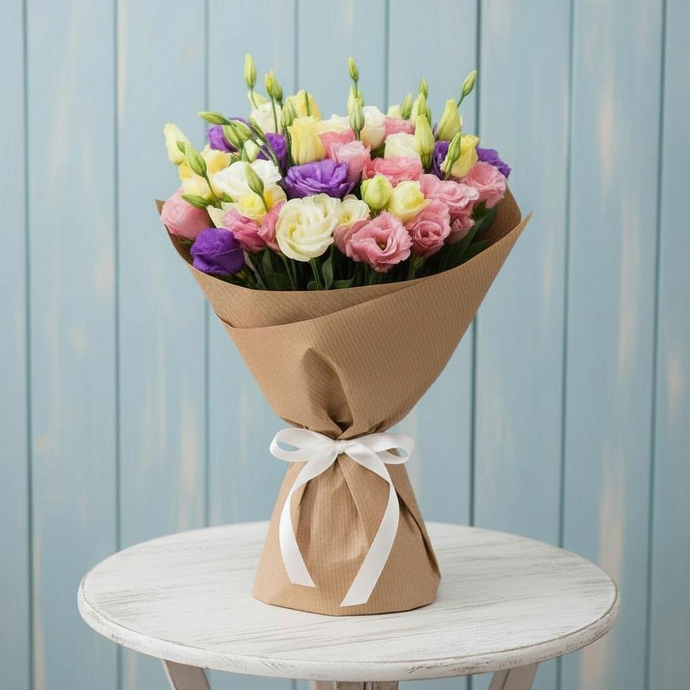 Букет цветов из: Лизиантусы в Трудобеликовский