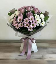 Букет цветов из:  Хризантемы и Розы в Трудобеликовский