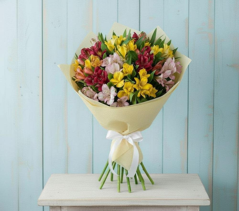 Букет цветов из: Альстромерии в Трудобеликовский