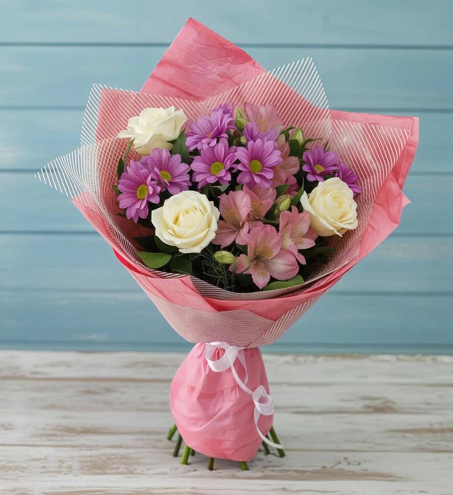 Букет цветов из: Герберы в Трудобеликовский