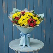 Букет цветов из:  Альстромерии и Хризантемы #REPLACE_PRED# Трудобеликовский