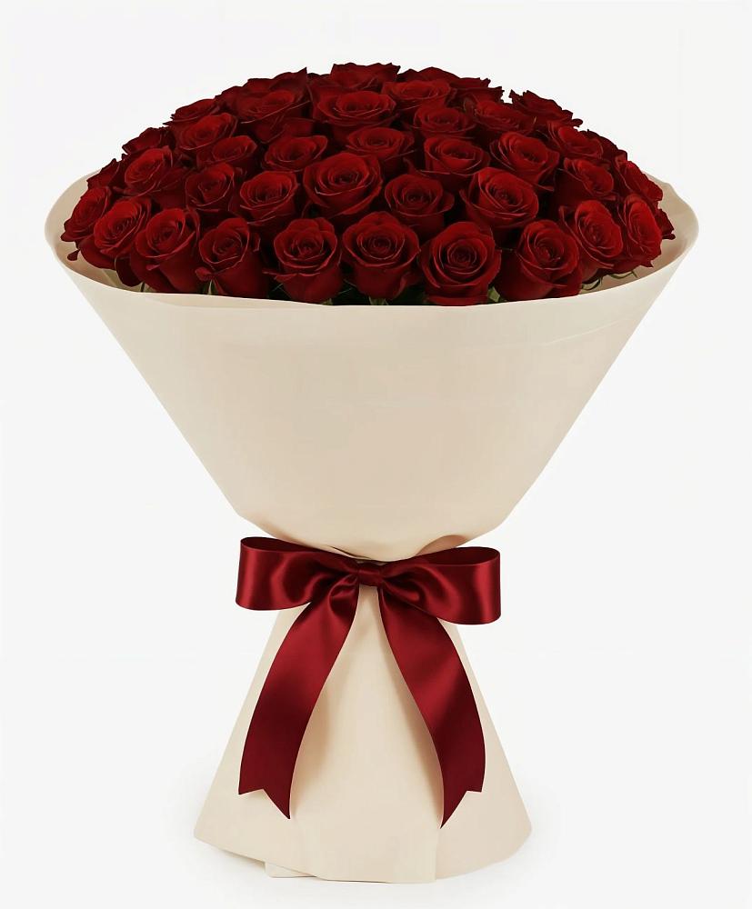 Букет 101 Бордовая роза Блэк Бакарра в Трудобеликовский