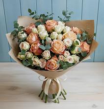 Букет цветов из:  Альстромерии и Розы #REPLACE_PRED# Трудобеликовский