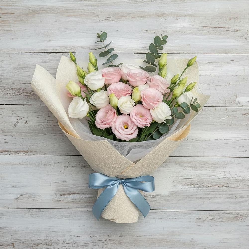 Букет цветов из: Лизиантусы в Трудобеликовский